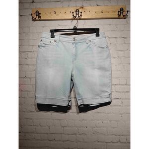 Code Bleu stretchy plus sized mid-highrise denim shorts *